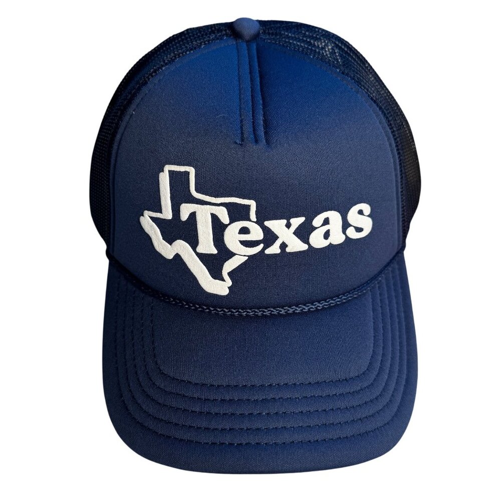American Needle Texas Snap Back Truckers Hat - Navy Blue